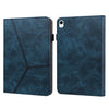 Solid Color Embossed Striped Leather Tablet Case, For iPad 10th Gen 10.9 2022