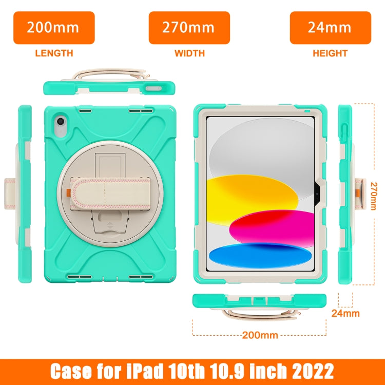 Rotatable Kickstand Grip Heavy Duty Hard Rugged Tablet Case, For iPad 10th Gen 10.9 2022