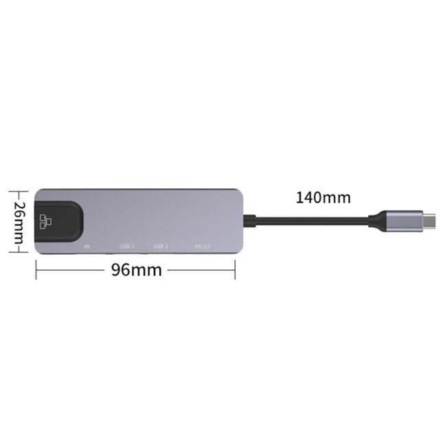Onten OTN-UC920S USB-C / Type-C Portable Multifunctional HUB Docking Station, OTN-UC920S