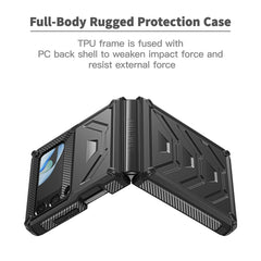 Armored All-inclusive Shockproof Folding Phone Case, For Samsung Galaxy Z Flip4 5G SM-F721