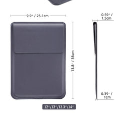 PU Leather 4 in 1 Laptop Bag with Functional Bracket, For MacBook 12 / 14 inch, For MacBook 15 / 16 inch