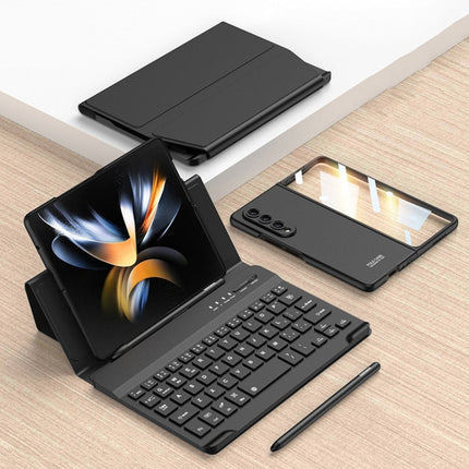 GKK Magnetic Folding Bluetooth Keyboard Leather Case with Pen, For Samsung Galaxy Z Fold4