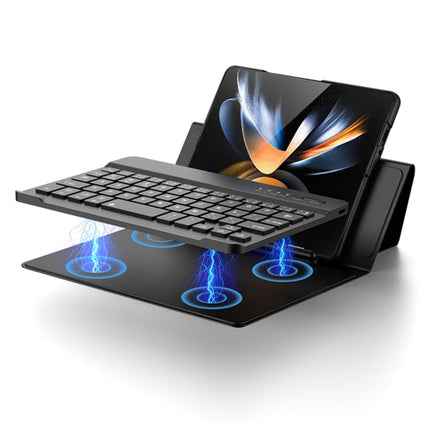 GKK Magnetic Folding Bluetooth Keyboard Leather Case with Pen, For Samsung Galaxy Z Fold4