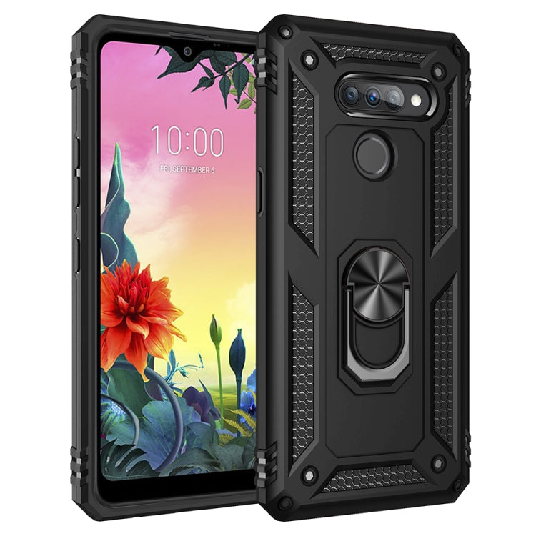 Shockproof TPU + PC Protective Case with 360 Degree Rotating Holder, For LG K50S