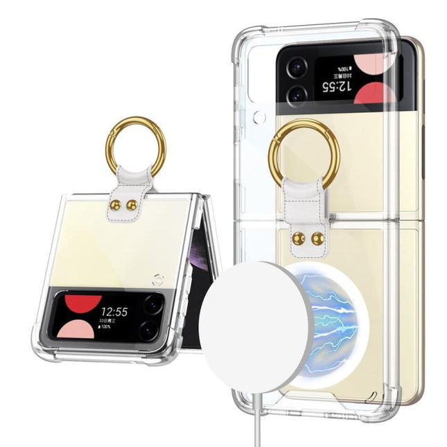 GKK MagSafe Airbag Shockproof Phone Case with Ring Holder, For Samsung Galaxy Z Flip3 5G