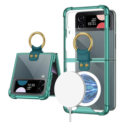 GKK MagSafe Airbag Shockproof Phone Case with Ring Holder, For Samsung Galaxy Z Flip3 5G
