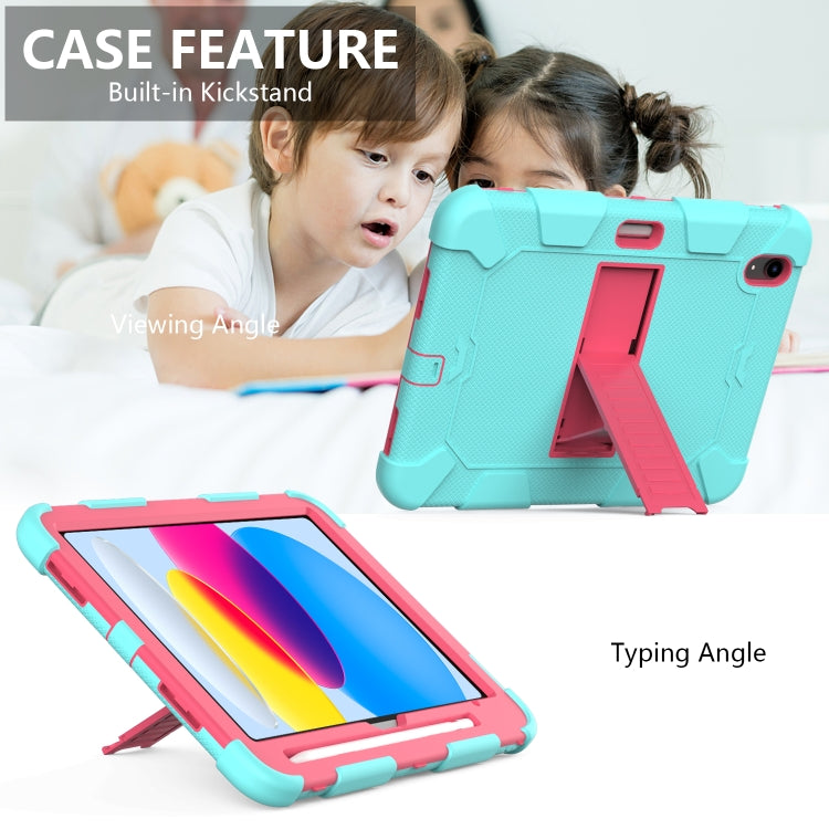 Two-Color Robot Shockproof Silicone + PC Protective Tablet Case, For iPad 10th Gen 10.9 2022