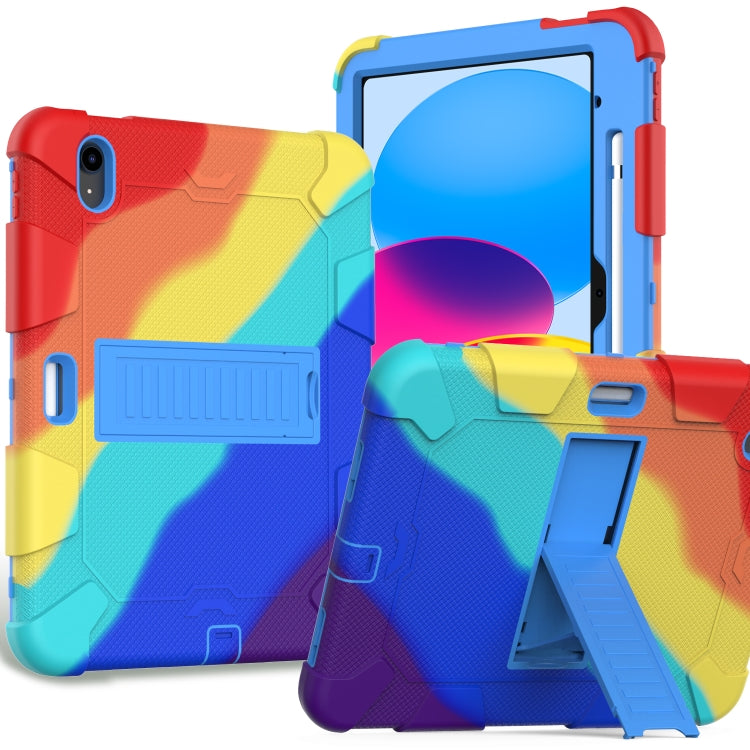 Two-Color Robot Shockproof Silicone + PC Protective Tablet Case, For iPad 10th Gen 10.9 2022