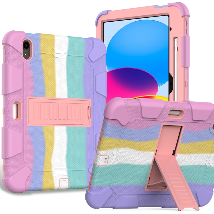 Two-Color Robot Shockproof Silicone + PC Protective Tablet Case, For iPad 10th Gen 10.9 2022