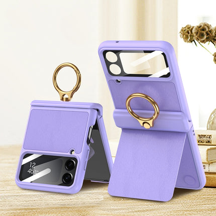 GKK Magnetic Fold Hinge Full Coverage Phone Case with Ring Holder, For Samsung Galaxy Z Flip4