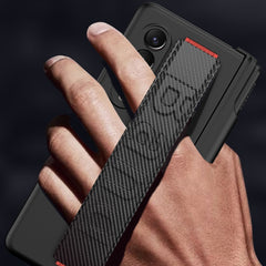 GKK Magnetic Fold Hinge Shockproof Phone Case with Wrist Strap, For Samsung Galaxy Z Fold3 5G