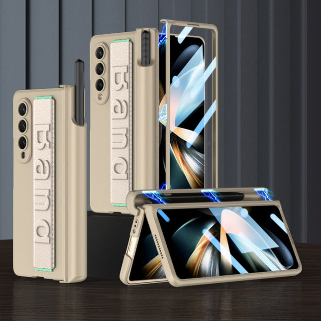 GKK Magnetic Fold Hinge Shockproof Phone Case with Wrist Strap, For Samsung Galaxy Z Fold4