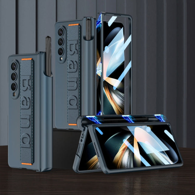 GKK Magnetic Fold Hinge Shockproof Phone Case with Wrist Strap, For Samsung Galaxy Z Fold4