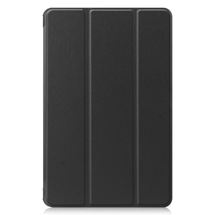 For Huawei MatePad 10.4 inch Solid Color Anti-fall Horizontal Flip Tablet PC Protective Leather Case with Bracket, Black