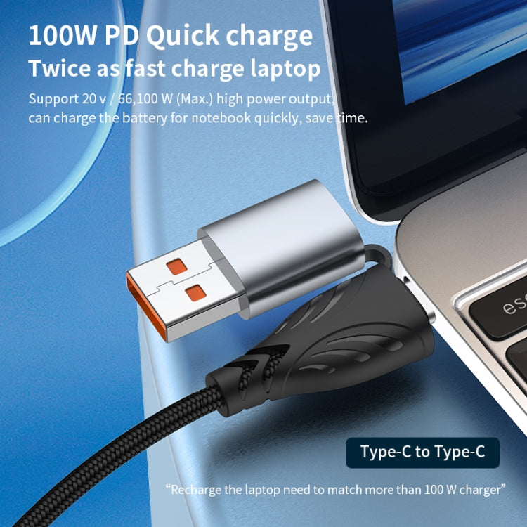 ADC-008 100W USB/Type-C to Type-C + 8 Pin + Micro USB Two to Three Fully Compatible Fast Charge Data Cable, 1.2m, 2m