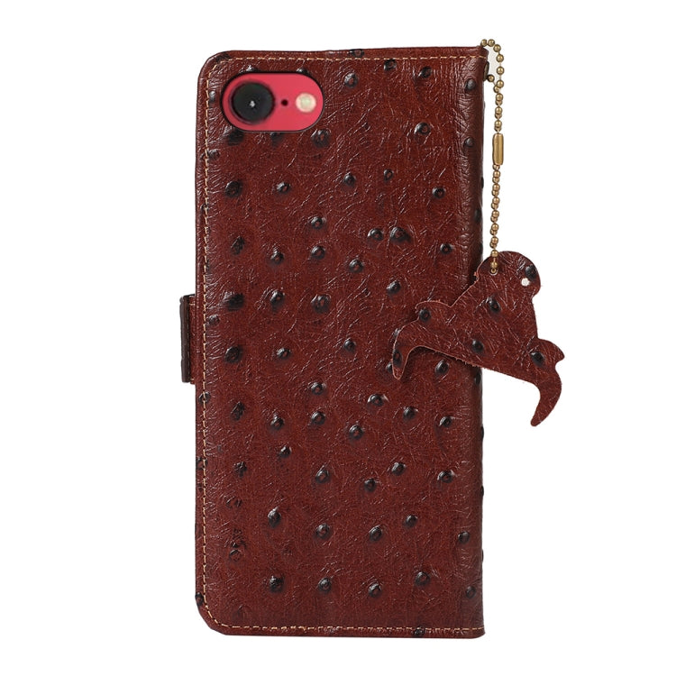 Ostrich Pattern Genuine Leather RFID Phone Case, For iPhone SE 2024, For iPhone 15 Pro Max, For iPhone 15 Pro, For iPhone 15 Plus, For iPhone 15, For iPhone 14 Plus, For iPhone 14, For iPhone 14 Pro