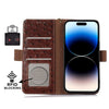 Ostrich Pattern Genuine Leather RFID Phone Case, For iPhone SE 2024, For iPhone 15 Pro Max, For iPhone 15 Pro, For iPhone 15 Plus, For iPhone 15, For iPhone 14 Plus, For iPhone 14, For iPhone 14 Pro