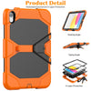 Rugged Silicone Hard PC Tablet Case with Holder, For iPad 10th Gen 10.9 2022