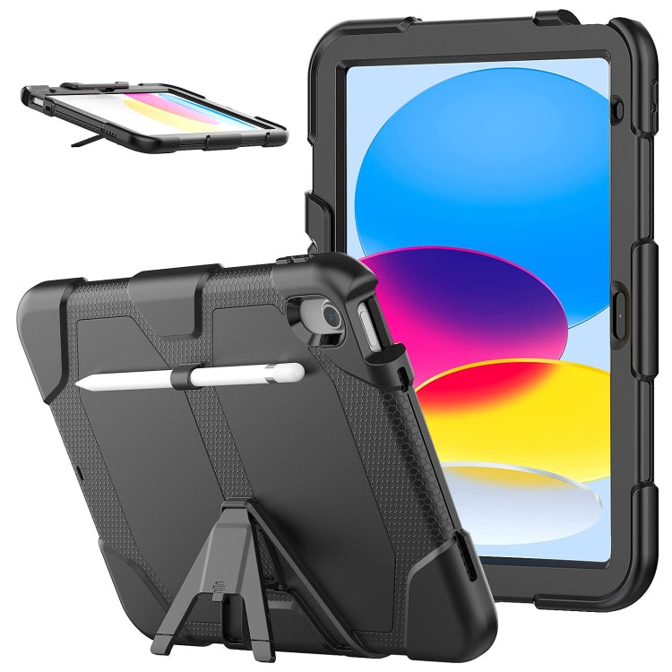 Rugged Silicone Hard PC Tablet Case with Holder, For iPad 10th Gen 10.9 2022