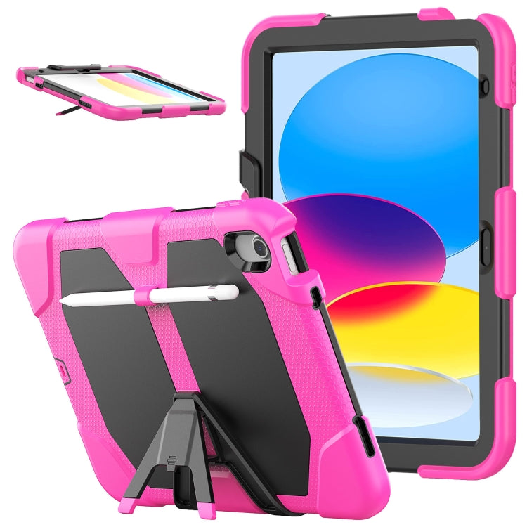 Rugged Silicone Hard PC Tablet Case with Holder, For iPad 10th Gen 10.9 2022