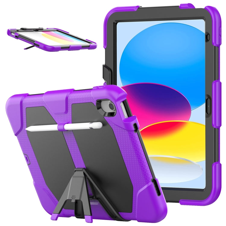 Rugged Silicone Hard PC Tablet Case with Holder, For iPad 10th Gen 10.9 2022