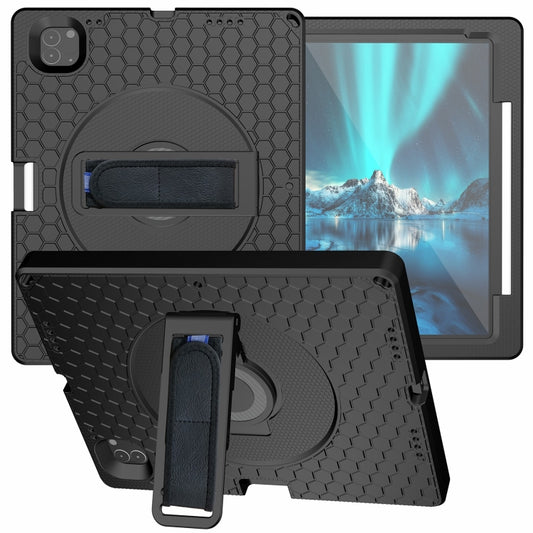 360 Rotation Stand EVA Hard PC Tablet Case with Strap, For iPad Pro 12.9 inch 2019 / 2021 / 2022