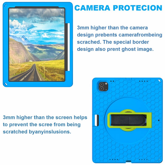 360 Rotation Stand EVA Hard PC Tablet Case with Strap, For iPad Pro 12.9 inch 2019 / 2021 / 2022