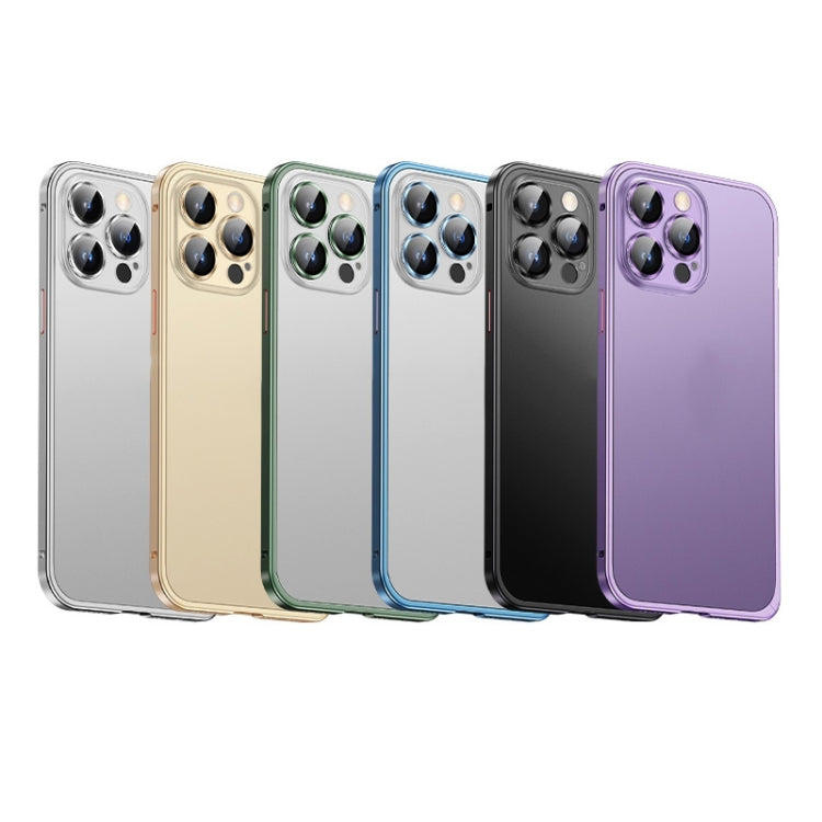 Spring Buckle Metal Frosted Phone Case, For iPhone 14, For iPhone 14 Plus, For iPhone 14 Pro, For iPhone 14 Pro Max, For iPhone 13