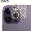 50pcs Tempered Glass CD Texture Back Camera Film, For iPhone 14 Pro Max / 14 Pro (50 PCS)