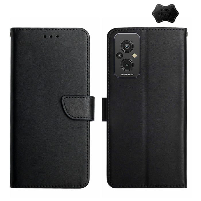 Genuine Leather Fingerprint-proof Flip Phone Case, For Xiaomi Redmi 11 Prime 4G, For Xiaomi Redmi 11 Prime 5G, For Xiaomi Redmi Note 12 China, For Xiaomi Redmi Note 12 Pro 5G China, For Xiaomi Redmi Note 12 Pro+ China/12 Explorer                       ...