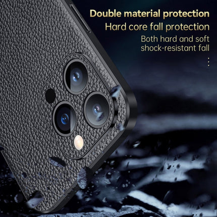 SULADA Famous Artisan Series Litchi Leather PC + TPU Phone Case, For iPhone 14, For iPhone 14 Plus, For iPhone 14 Pro, For iPhone 14 Pro Max