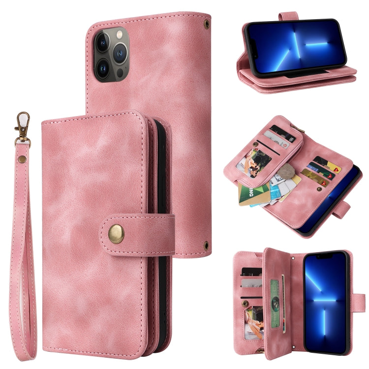 Multifunctional Card Slot Zipper Wallet Flip Leather Phone Case, For iPhone 12, For iPhone 13 mini, For iPhone 13, For iPhone 13 Pro, For iPhone 13 Pro Max, For iPhone 14 Pro Max