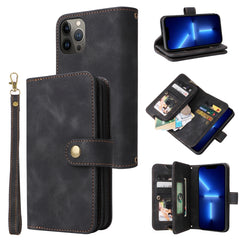 Multifunctional Card Slot Zipper Wallet Flip Leather Phone Case, For iPhone 13, For iPhone 13 Pro, For iPhone 13 Pro Max, For iPhone 14 Pro Max