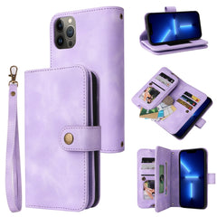 Multifunctional Card Slot Zipper Wallet Flip Leather Phone Case, For iPhone 13, For iPhone 13 Pro, For iPhone 13 Pro Max, For iPhone 14 Pro Max