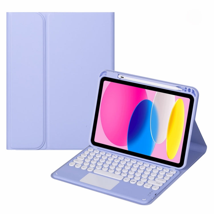 Bluetooth Touch Keyboard Leather Tablet Case, For iPad 10th Gen 10.9 2022