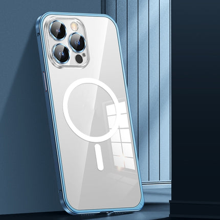 MagSafe Spring Buckle Metal Transparent Phone Case with Lens Protection, For iPhone 12 Pro Max