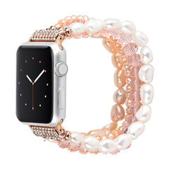 Pearl Crystal Watchband, For Apple Watch 5 & 4 40mm / 3 & 2 & 1 38mm, For Apple Watch 5 & 4 44mm / 3 & 2 & 1 42mm