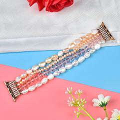 Pearl Crystal Watchband, For Apple Watch 5 & 4 40mm / 3 & 2 & 1 38mm, For Apple Watch 5 & 4 44mm / 3 & 2 & 1 42mm