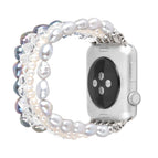 For Apple Watch 5 & 4 44mm / 3 & 2 & 1 42mm / Pearl + White Crystal