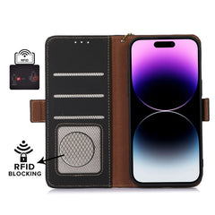 Genuine Leather Magnetic RFID Leather Phone Case, For Samsung Galaxy S22 Ultra 5G, For Samsung Galaxy S23+ 5G, For Samsung Galaxy S23 5G, For Samsung Galaxy S23 Ultra 5G
