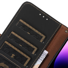 Genuine Leather Magnetic RFID Leather Phone Case, For Samsung Galaxy S22 Ultra 5G, For Samsung Galaxy S23+ 5G, For Samsung Galaxy S23 5G, For Samsung Galaxy S23 Ultra 5G