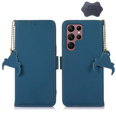 Genuine Leather Magnetic RFID Leather Phone Case, For Samsung Galaxy S22 Ultra 5G, For Samsung Galaxy S23+ 5G, For Samsung Galaxy S23 5G, For Samsung Galaxy S23 Ultra 5G