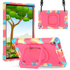 For Lenovo Tab M10 HD 2nd Gen / Camouflage + Rose Red