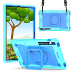 For Samsung Galaxy Tab S7+ / S8+ / S7 FE / Mint Green + Blue