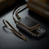 JEEHOOD C22 Series Zipper Wallet Phone Case with Long and Short Lanyard, For iPhone 14, For iPhone 14 Plus, For iPhone 14 Pro, For iPhone 14 Pro Max