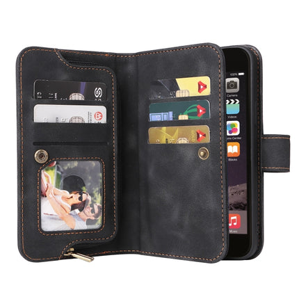 Multifunctional Card Slot Zipper Wallet Leather Phone Case, For iPhone SE 2022 / SE 2020 / 8 / 7, For iPhone 6s / 6, For iPhone 6s Plus / 6 Plus, For iPhone 8 Plus / 7 Plus