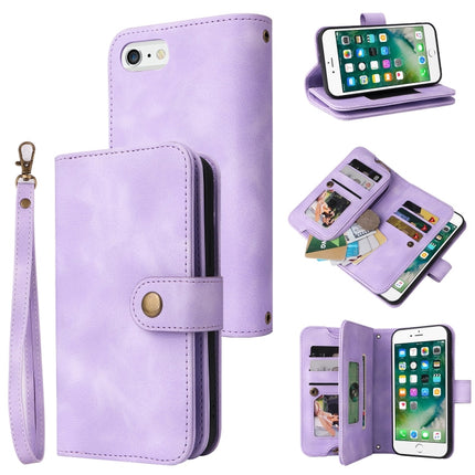Multifunctional Card Slot Zipper Wallet Leather Phone Case, For iPhone SE 2022 / SE 2020 / 8 / 7, For iPhone 6s / 6, For iPhone 6s Plus / 6 Plus, For iPhone 8 Plus / 7 Plus