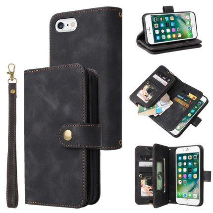 Multifunctional Card Slot Zipper Wallet Leather Phone Case, For iPhone SE 2022 / SE 2020 / 8 / 7, For iPhone 6s / 6, For iPhone 6s Plus / 6 Plus, For iPhone 8 Plus / 7 Plus