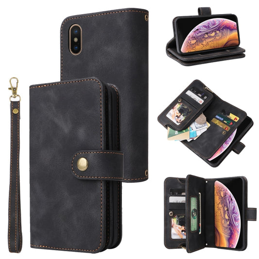 Multifunctional Card Slot Zipper Wallet Leather Phone Case, For iPhone XS / X, For iPhone XS Max, For iPhone XR, For Google Pixel 6