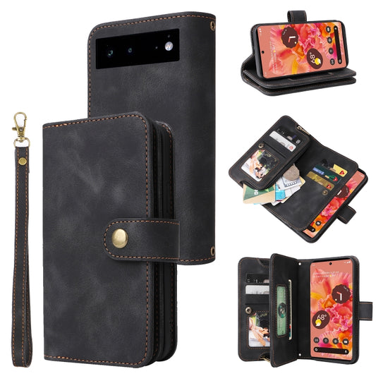 Multifunctional Card Slot Zipper Wallet Leather Phone Case, For Google Pixel 6 Pro